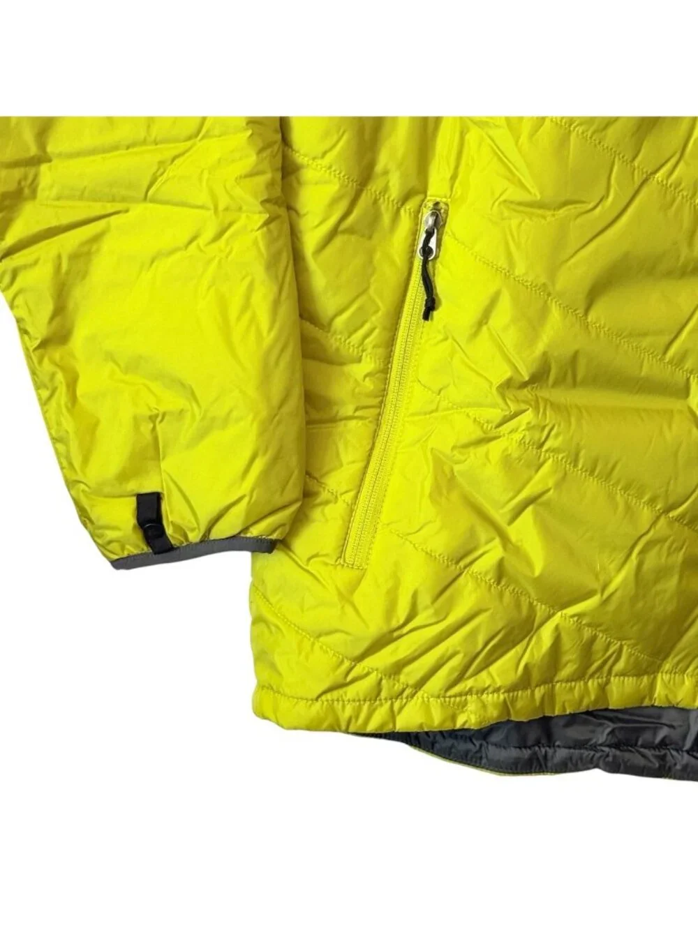 The North Face Mens XL Coat Jacket Down Puffer Yellow Blemish Free Full Zip HiLo